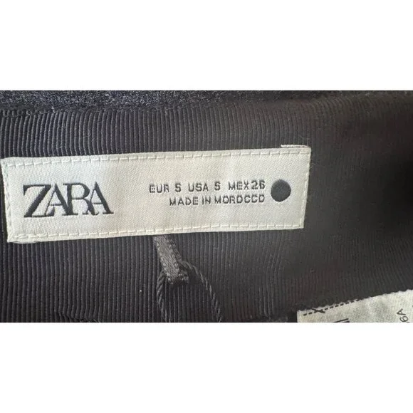 2/$30 Zara Small Black Charcoal Pencil Skirt Polyester Blend - Picture 6 of 12